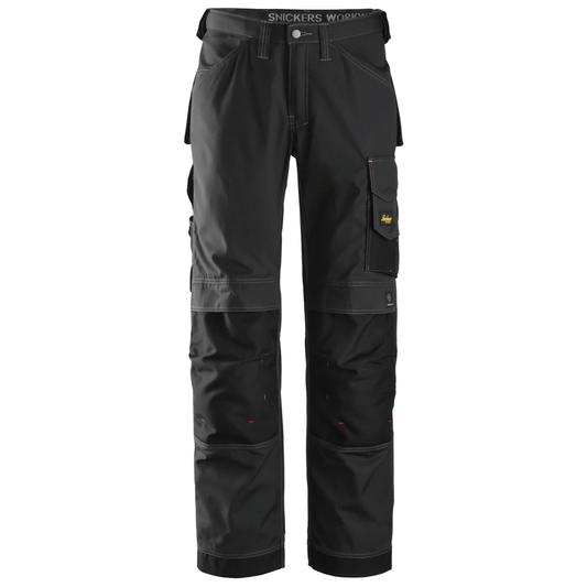 Snickers 3313 Craftsmen Trousers, Rip-Stop Black