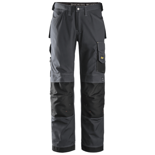 Snickers 3313 Craftsmen Trousers, Rip-Stop Steel Grey/Black