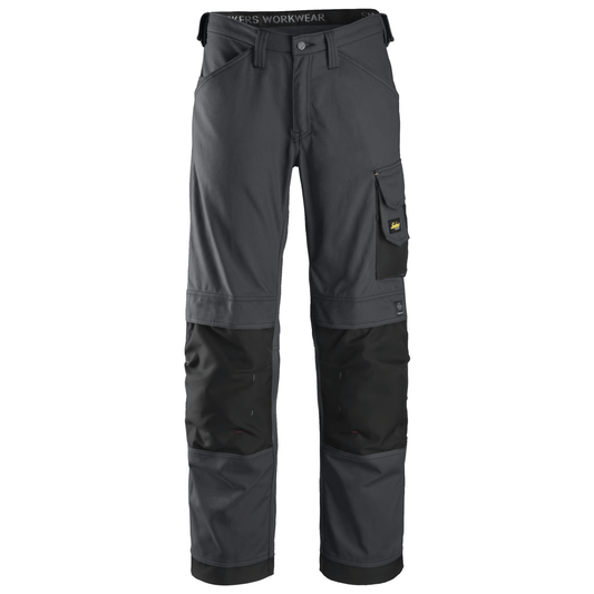 Snickers 3314 Craftsmen Trousers, Canvas+ Steel Grey/Black