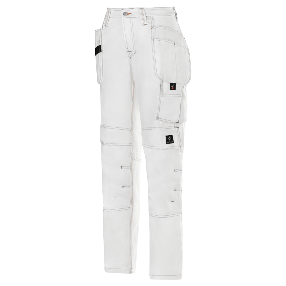 Snickers 3775 Womens Painters Holster Pocket Trousers White, 44" Waist 31" Leg-Snickers 52