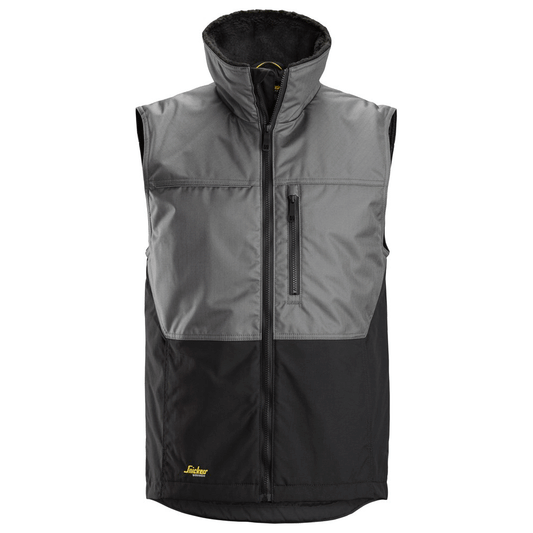 Snickers 4548 AllroundWork, Winter Work Vest, Grey/Black 2XL