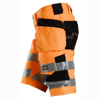 Snickers 6135 Hi-Vis Class 1 Stretch Work Shorts Holster Pockets