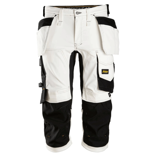 Snickers 6142 AllroundWork, Stretch Kneepad Holster Pockets Pirate Trousers White 36" Waist