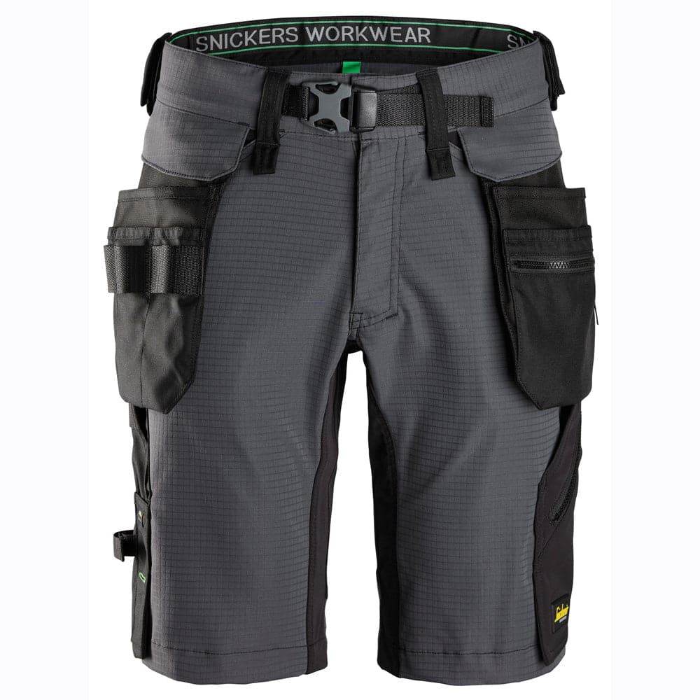 Snickers 6172 FlexiWork, Shorts Detachable Holster Pockets Steel Grey Waist Size 31"