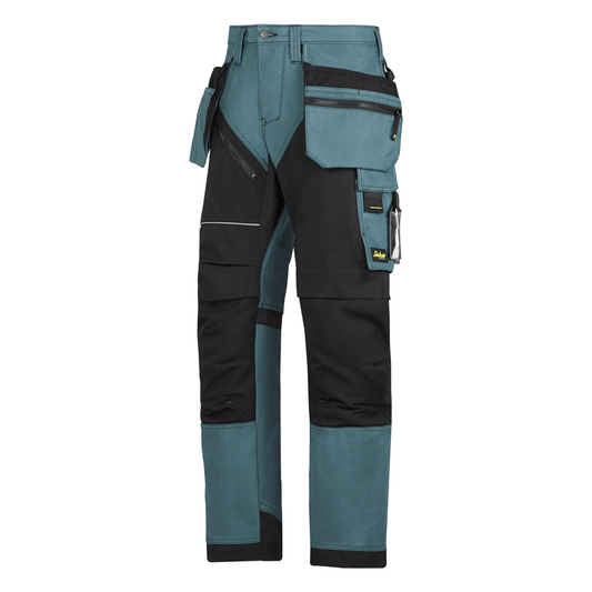 Snickers 6202 RuffWork, Work Trousers+ Holster Pockets Petrol Blue