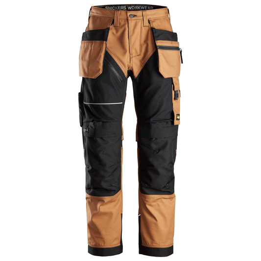 Snickers 6214 RuffWork, Canvas+ Holster Pocket Work Trousers Brown