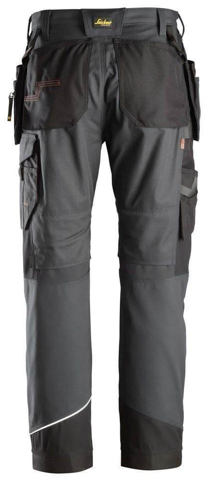 Snickers 6214 RuffWork, Canvas+ Holster Pocket Work Trousers Steel Grey