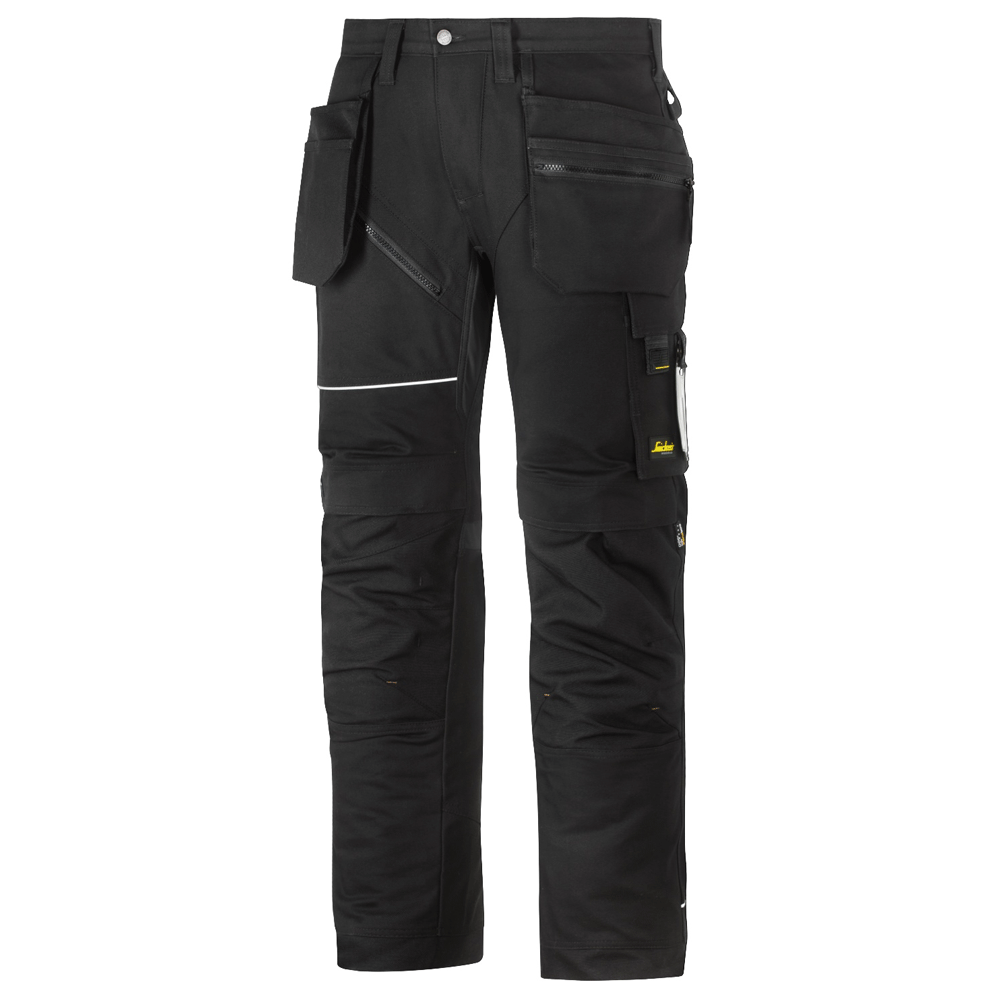 Snickers 6215 RuffWork Cotton, WorkTrousers+Holster Pockets Black, 35" Waist 32" Leg-Snickers 50