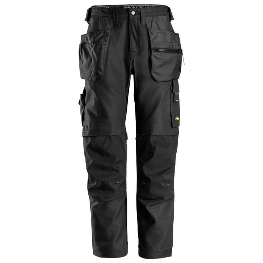 Snickers 6224  AllroundWork, Canvas+ Stretch Work Trousers+ Holster Pockets Black
