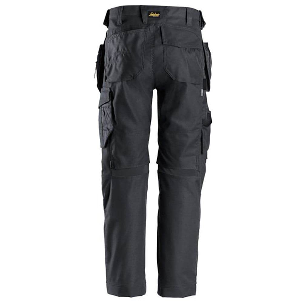 Snickers 6224  AllroundWork, Canvas+ Stretch Work Trousers+ Holster Pockets Steel Grey