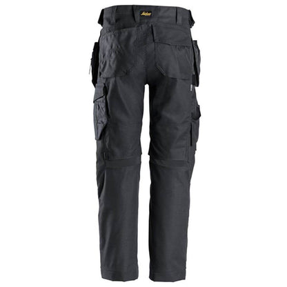 Snickers 6224  AllroundWork, Canvas+ Stretch Work Trousers+ Holster Pockets Steel Grey