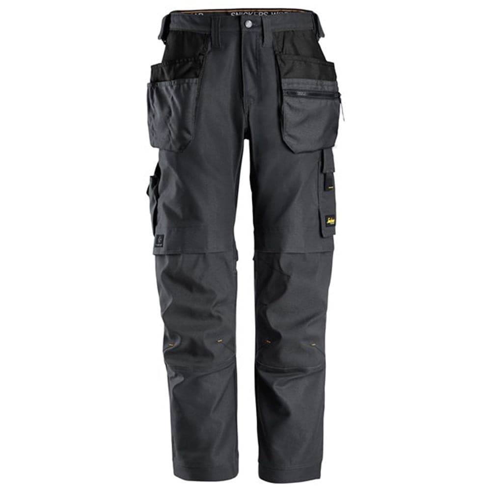 Snickers 6224  AllroundWork, Canvas+ Stretch Work Trousers+ Holster Pockets Steel Grey