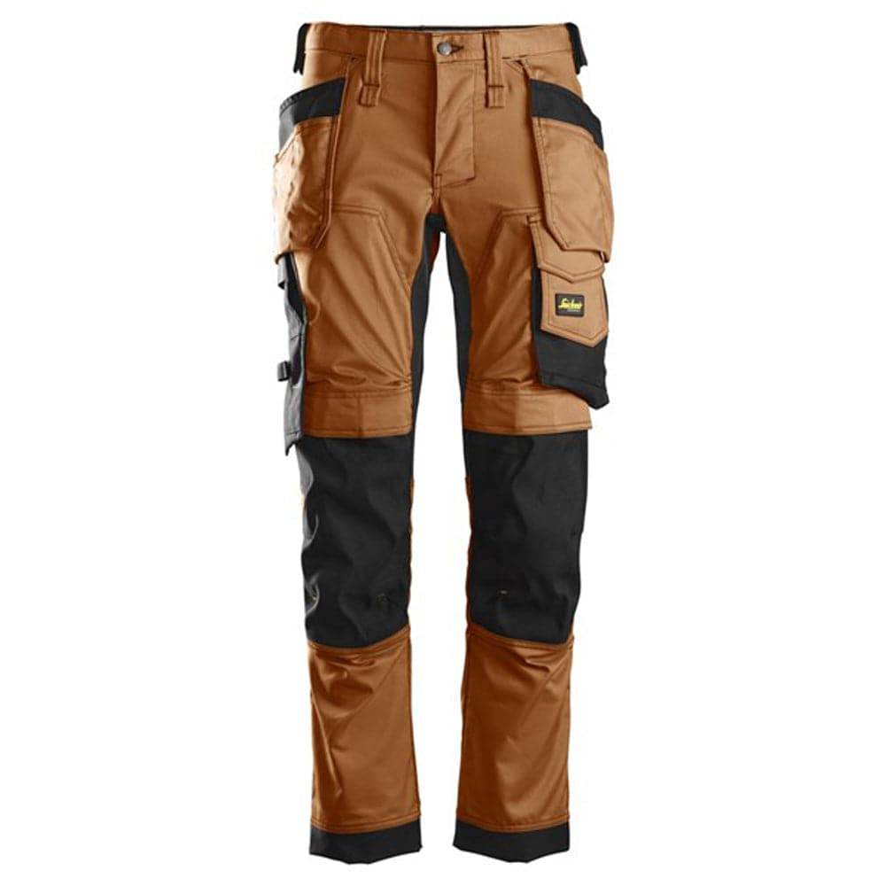 Snickers 6241 AllroundWork, Stretch Work Knee Pad Trousers Holster Pockets Brown
