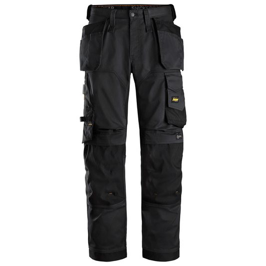 Snickers 6251 AllroundWork, Stretch Loose Fit Holster Pocket Work Trousers Black