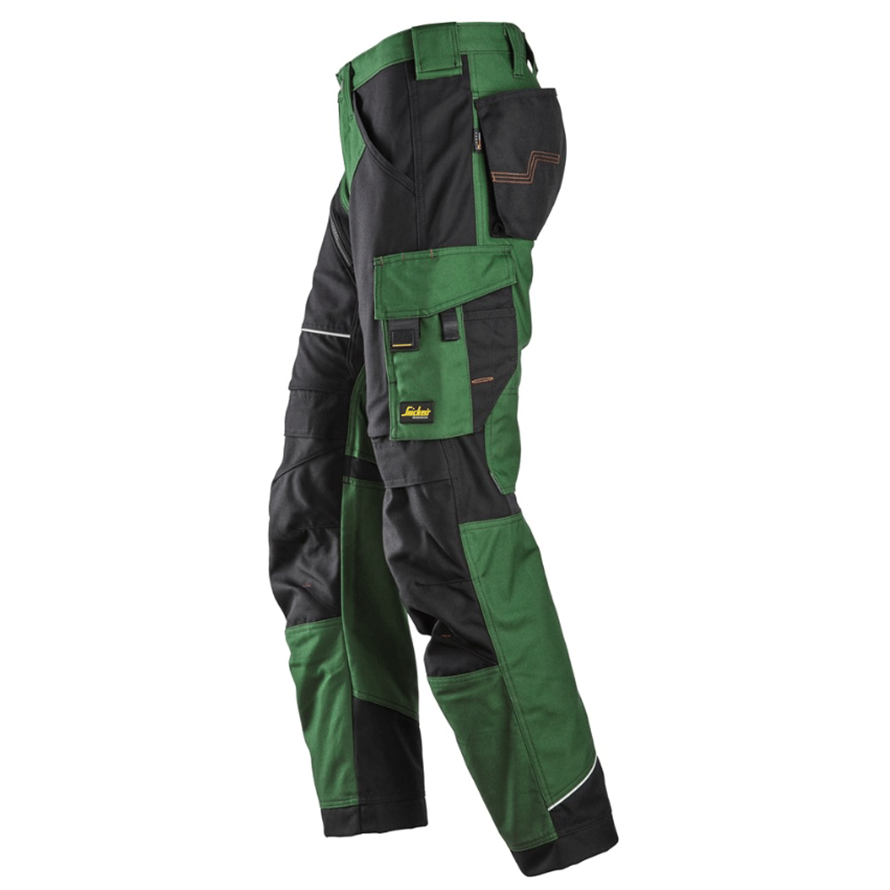 Snickers 6314 RuffWork, Canvas+ Kneepad Work Trousers Forest Green