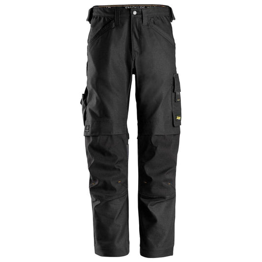 Snickers 6324  AllroundWork, Canvas+ Stretch Work Trousers+ Black
