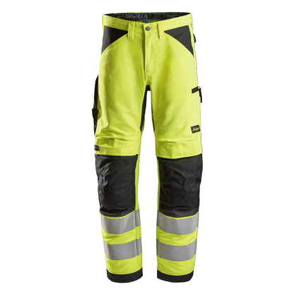 Snickers 6332 LiteWork, Hi-Vis Work Trousers+ Cl2 Various Colours
