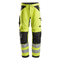 Snickers 6332 LiteWork, Hi-Vis Work Trousers+ Cl2 Hi-Vis Yellow/Steel Grey, 38" Waist 30" Leg-Snickers 108