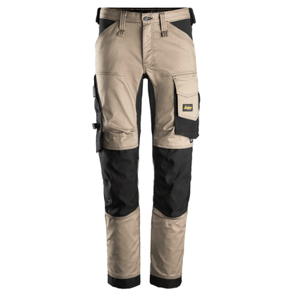 Snickers 6341 AllroundWork Stretch Kneepad Trousers Khaki/Black, 30" Waist 30" Leg-Snickers 88