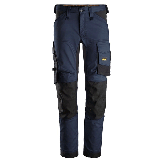 Snickers 6341 AllroundWork Stretch Kneepad Trousers Navy Blue, Waist 38" Leg 37"-Snickers 254