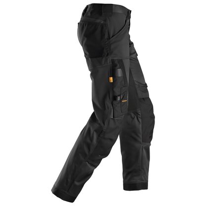 Snickers 6351 AllroundWork, Stretch Loose Fit Work Trousers Black, Waist 33" Leg 35"-Snickers 148