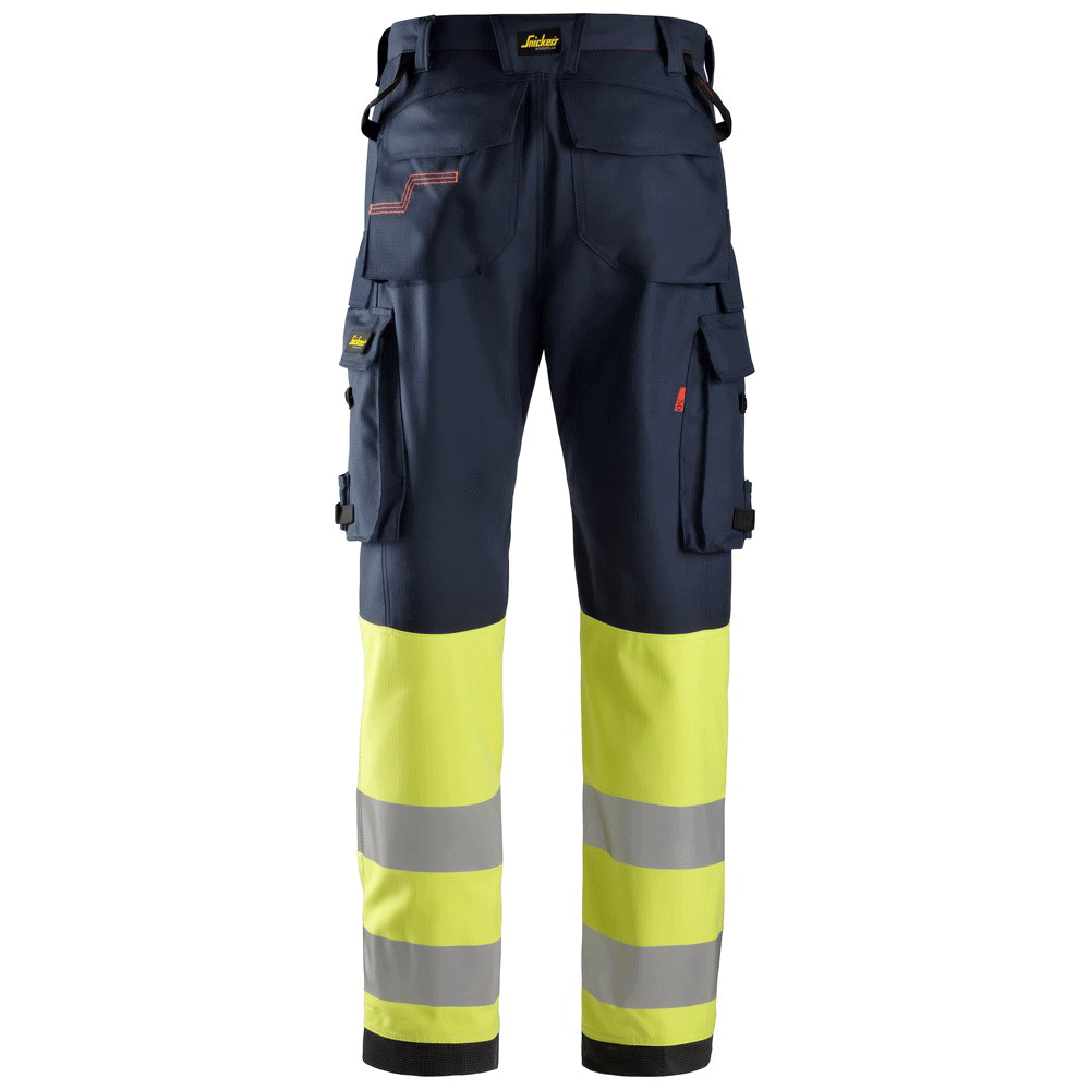 Snickers 6363 ProtecWork, Anti-Static Flame Retardant Hi-Vis Trousers, Class 1