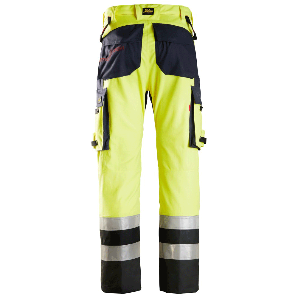 Snickers 6365 ProtecWork, Flame Retardant Arc Protection Hi-Vis Trouser, Class 1