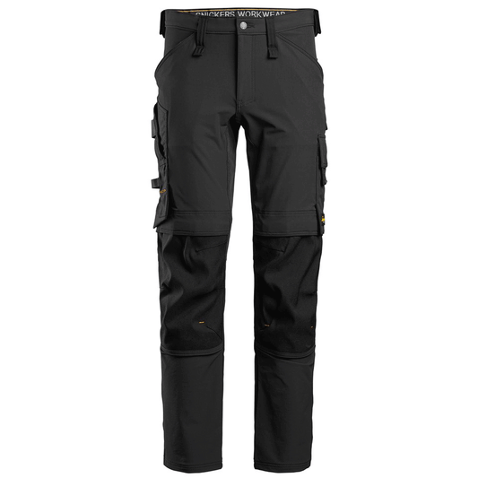 Snickers 6371 AllroundWork, Full Stretch Kneepad Trouser Black 33" Waist 32" Leg