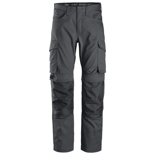 Snickers 6801 Service Trousers + Knee Pockets Steel Grey 38" Waist - 32" Leg - Snickers Size 54