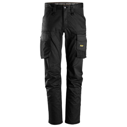 Snickers 6803 AllroundWork, Stretch Trousers without Knee Pockets Black, 31" Waist 28" Leg-Snickers 192