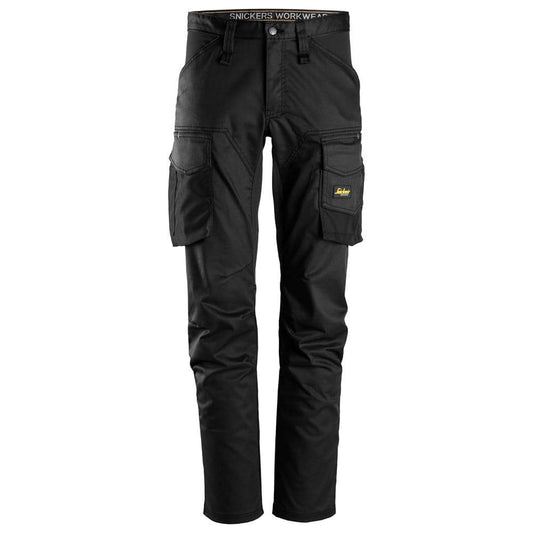 Snickers 6803 AllroundWork, Stretch Trousers without Knee Pockets Black, 31" Waist 28" Leg-Snickers 192