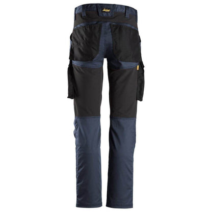 Snickers 6803 AllroundWork, Stretch Trousers without Knee Pockets Navy, 31" Waist 32" Leg-Snickers 46
