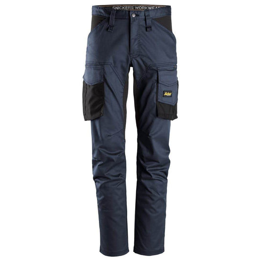 Snickers 6803 AllroundWork, Stretch Trousers without Knee Pockets Navy, 31" Waist 32" Leg-Snickers 46