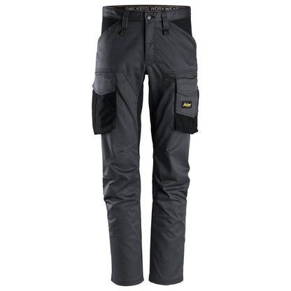 Snickers 6803 AllroundWork, Stretch Trousers without Knee Pockets Steel Grey, 35" Waist 30" Leg-Snickers 100