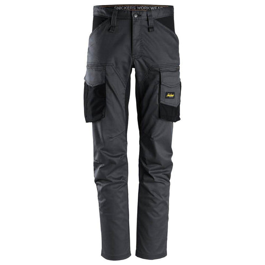 Snickers 6803 AllroundWork, Stretch Trousers without Knee Pockets Steel Grey, 35" Waist 37" Leg-Snickers 250