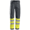 Snickers 6900 Hi-Vis Service Transport Trousers CL1 Steel Grey/Hi-Vis Yellow, 30" Waist 30" Leg-Snickers 88