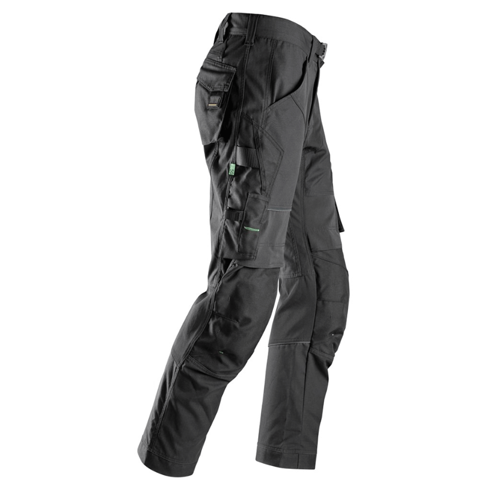 Snickers 6903 FlexiWork Stretch Kneepad Work Trousers Black 31" Waist 35" Leg - Snickers Size 146