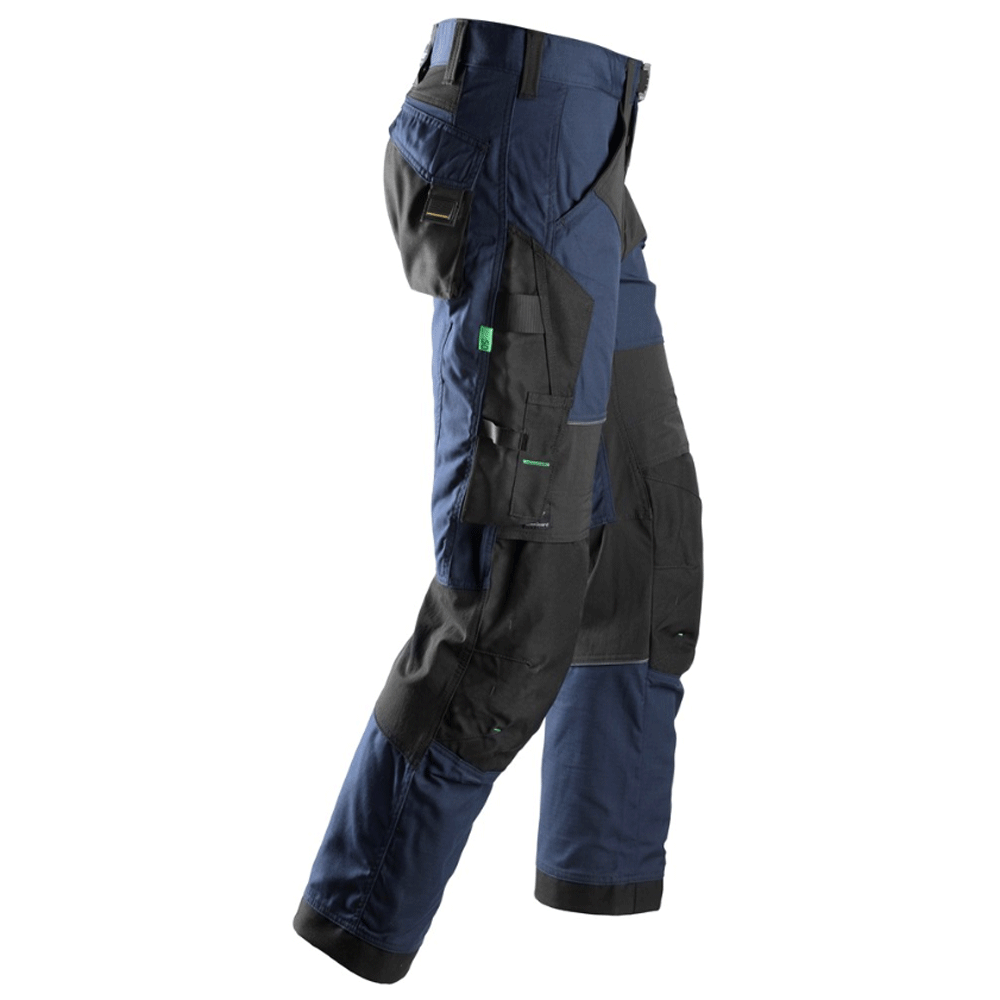 Snickers 6903 FlexiWork Stretch Kneepad Work Trousers Navy Blue, 36" Waist 32" Leg-Snickers 52
