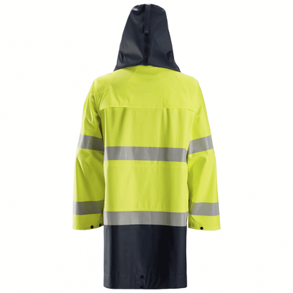 Snickers 8261 ProtecWork, Flame Retardant PU Hi-Vis Rain Jacket, Class 3