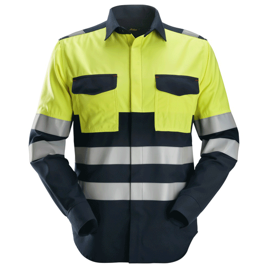Snickers 8563 ProtecWork, Flame Retardant Arc Protection Hi-Vis Shirt, Class 1