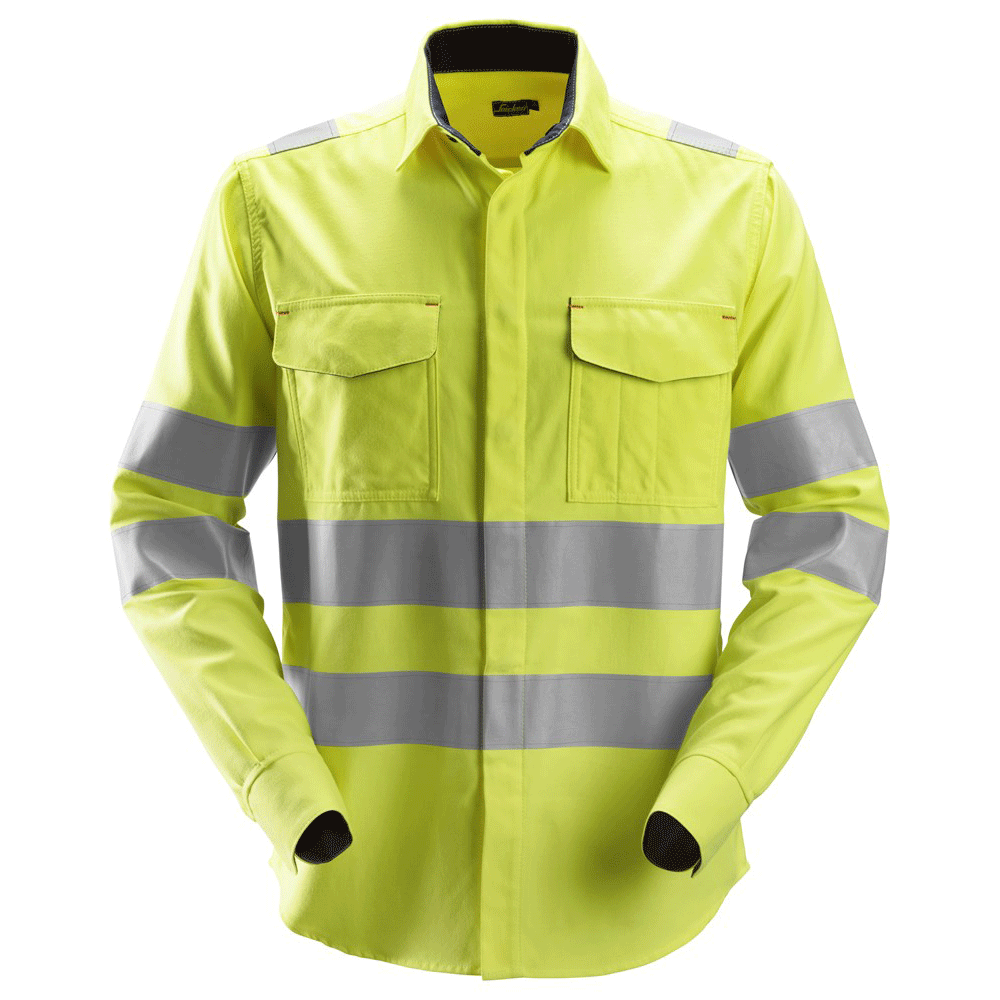 Snickers 8565 ProtecWork, Anti-Static Flame Retardant Hi-Vis Shirt, Class 3