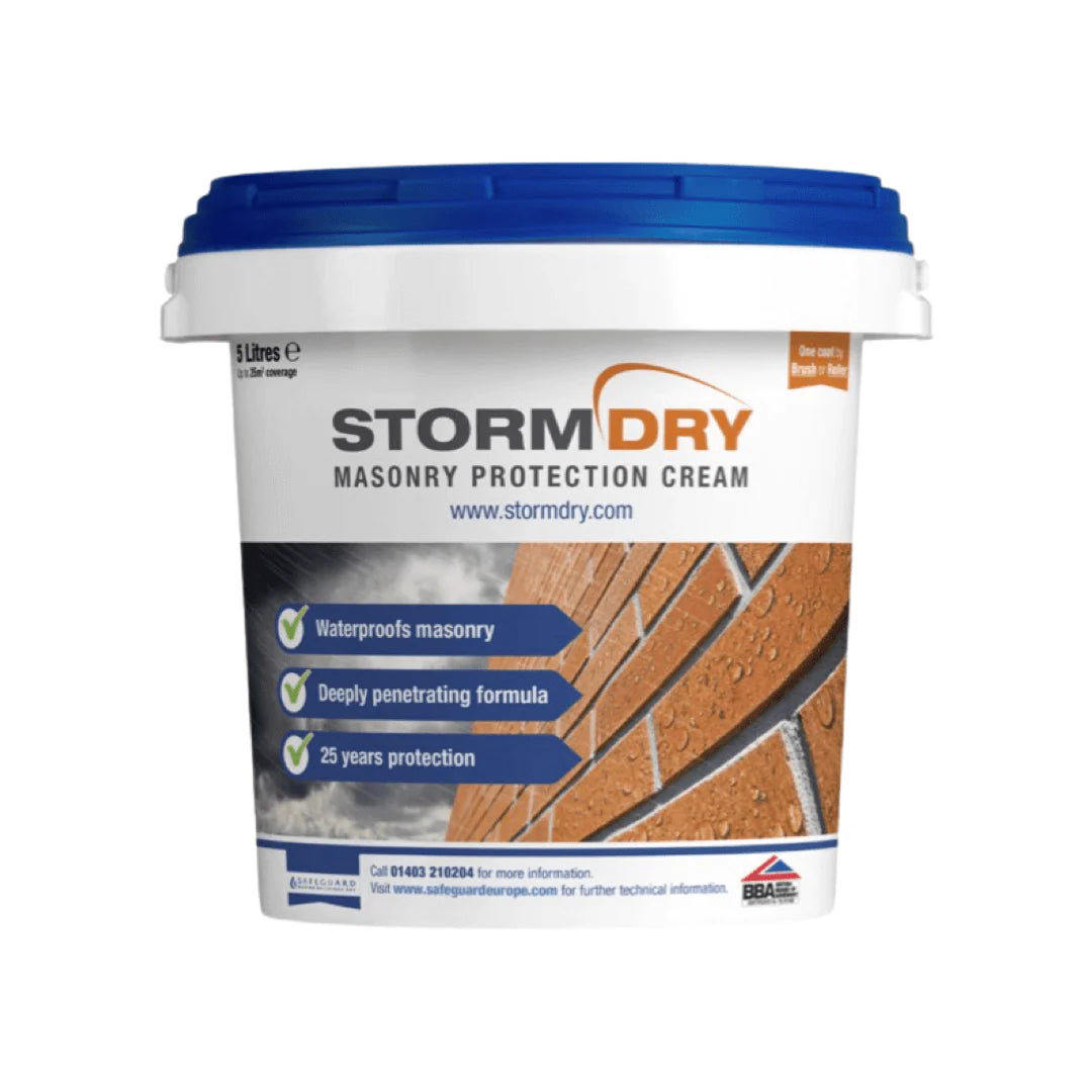 Stormdry Masonry Protection Cream - Breathable Water Repellent for Masonry Surfaces