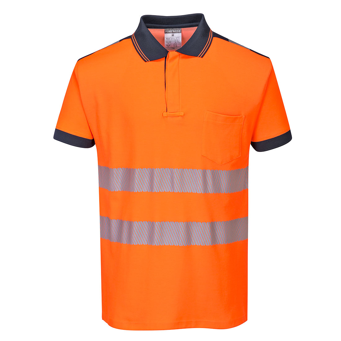 Portwest PW3 Hi-Vis Cotton Comfort Polo Shirt S/S T180