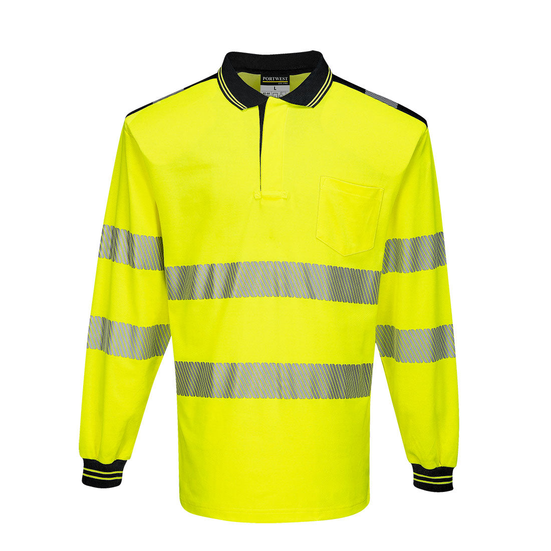 Portwest PW3 Hi-Vis Cotton Comfort Polo Shirt L/S T184