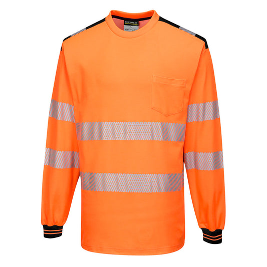 Portwest PW3 Hi-Vis Cotton Comfort T-Shirt L/S T185