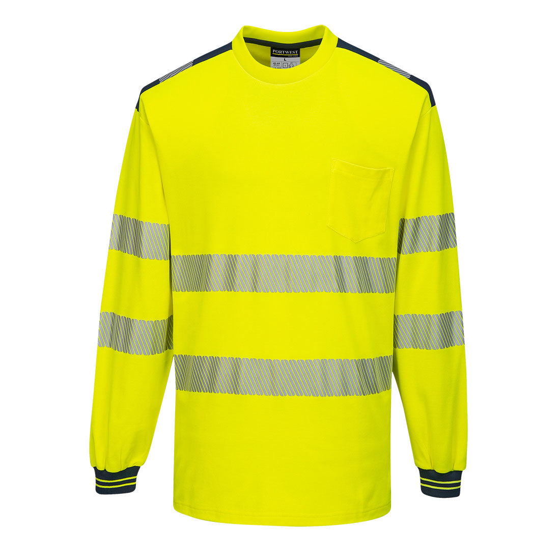 Portwest PW3 Hi-Vis Cotton Comfort T-Shirt L/S T185