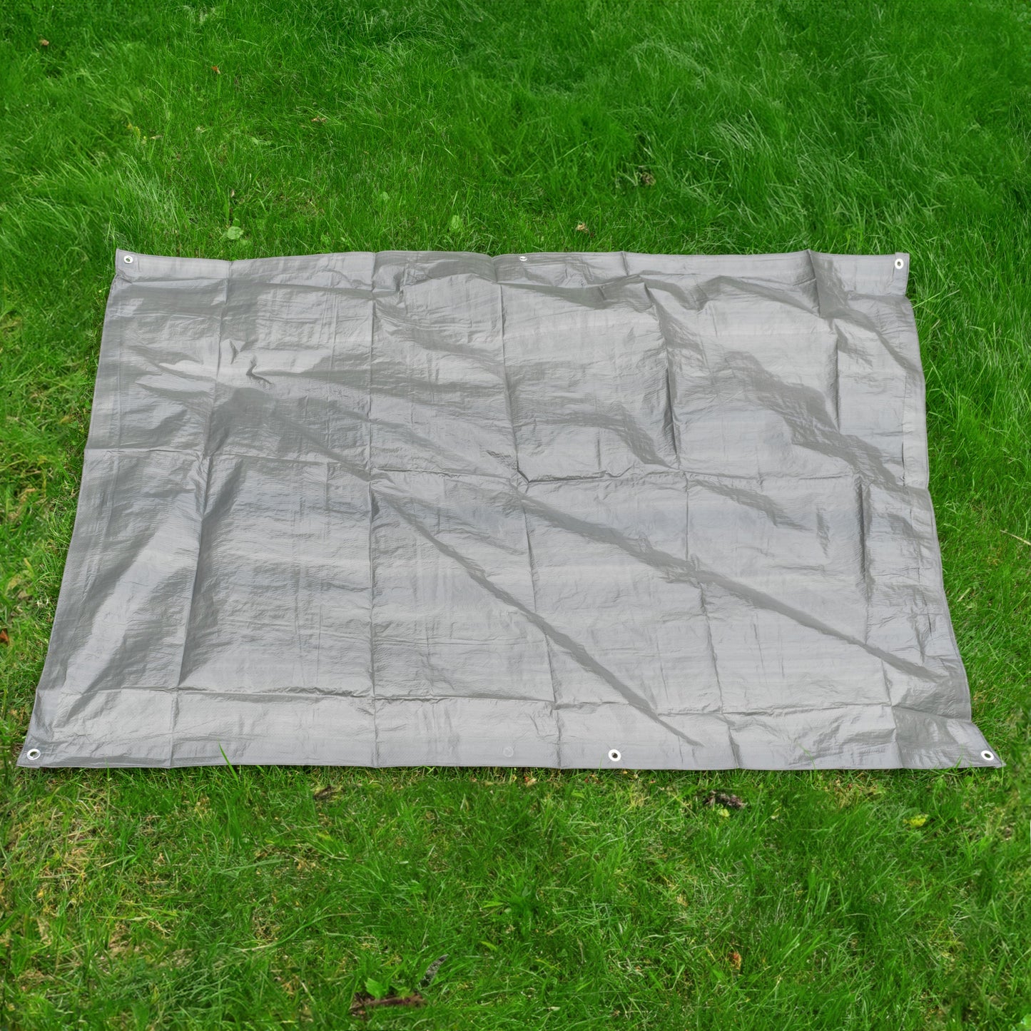 Grey S-Grade Tarpaulin with 10 Metres of 6mm Bungee Rope