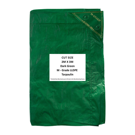 M-Grade LLDPE Green Tarpaulin 2m x 3m
