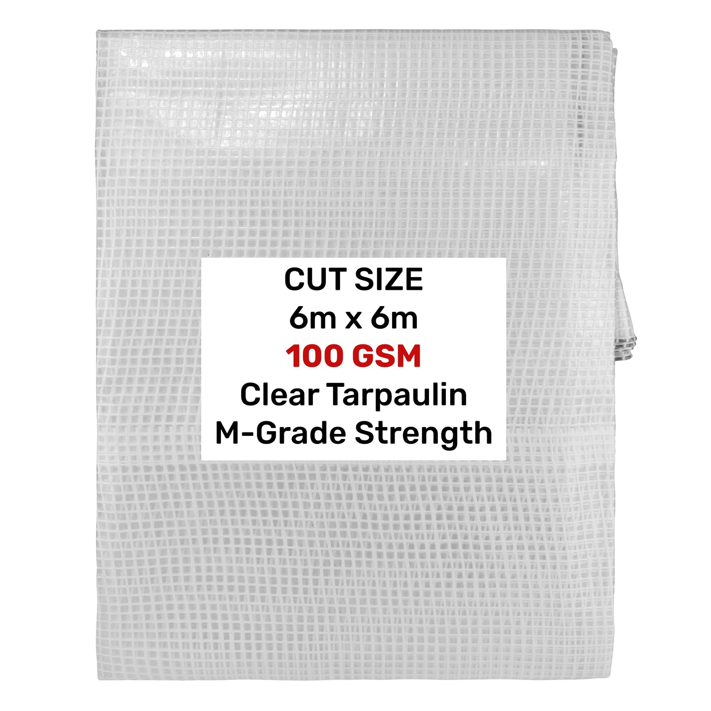 Clear M-Grade Tarpaulin 6m x 6m