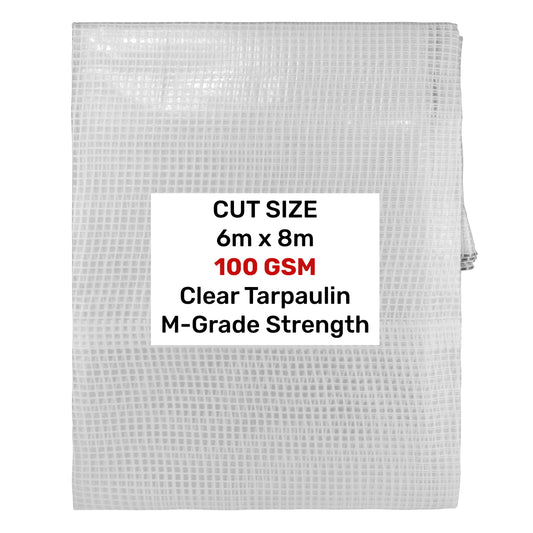 Clear M-Grade Tarpaulin 6m x 8m